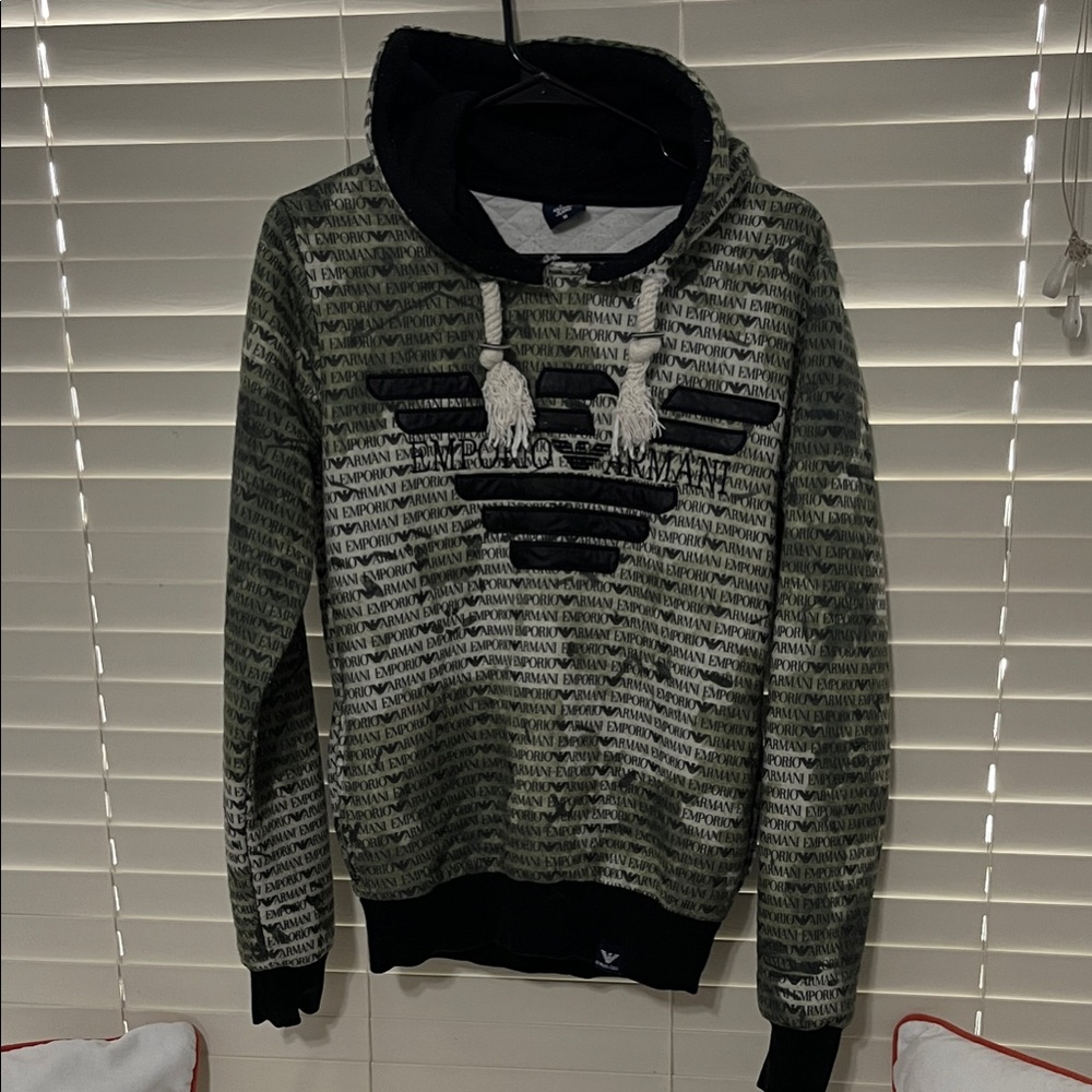 Emporio Armani Black Logo Hoodie (authentic)